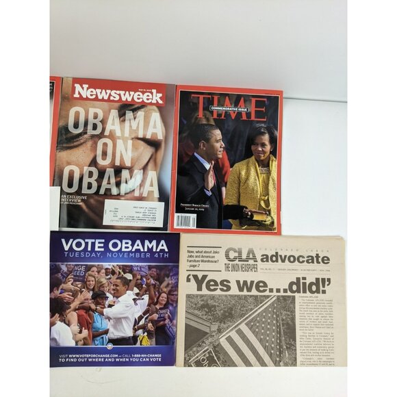Barack Obama Hand Signed Photograph Ephemerea Memorabilia Magazines Newspaper - Picture 7 of 10